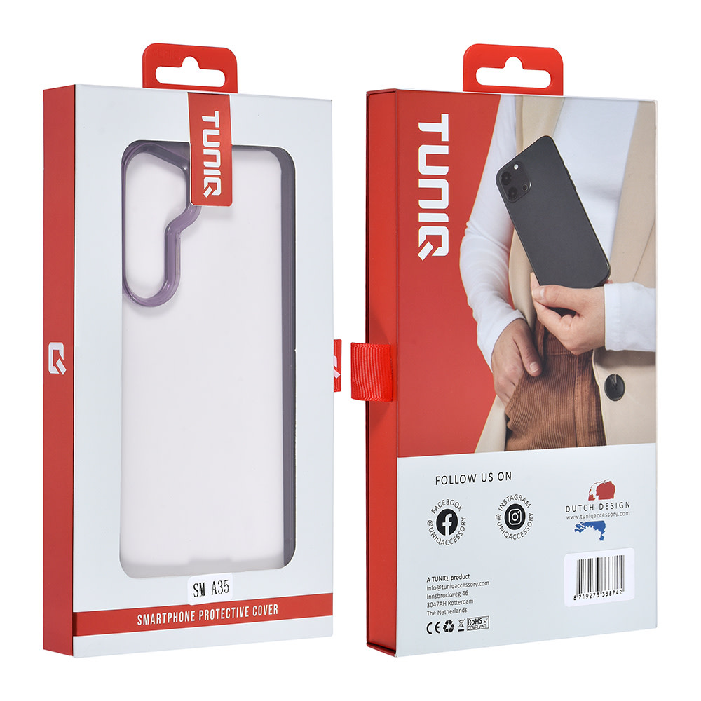 TUNIQ TUNIQ Galaxy A35 Backcover hoesje Silicone - Paars, foto 4 van 6