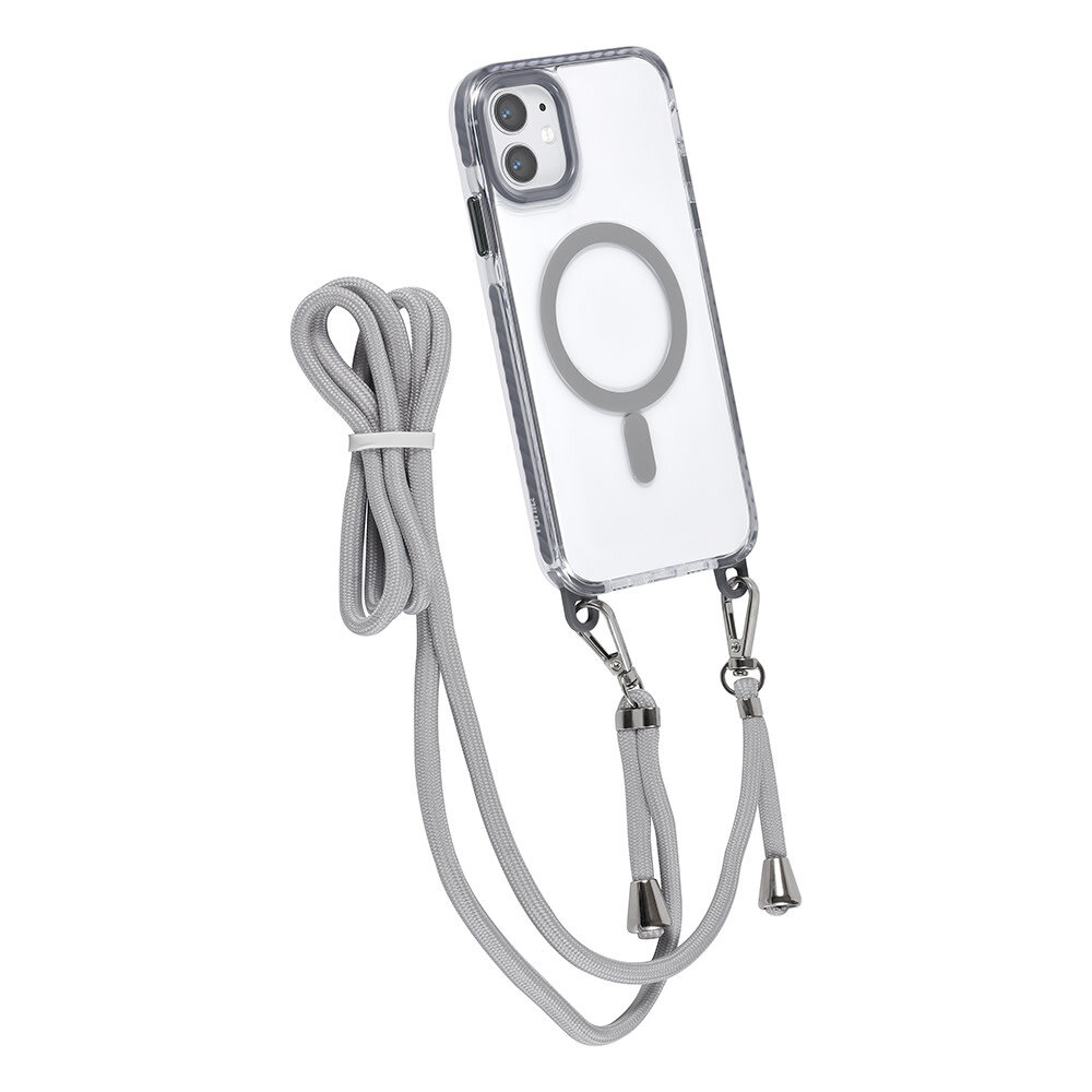 TUNIQ TUNIQ iPhone 11 Backcover hoesje neck cord - magsafe - Grijs TUNIQ TUNIQ iPhone 11 Backcover hoesje neck cord - magsafe - Grijs