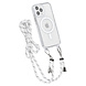 TUNIQ TUNIQ iPhone 12/12 Pro Backcover hoesje neck cord - magsafe - Wit TUNIQ TUNIQ iPhone 12/12 Pro Backcover hoesje neck cord - magsafe - Wit