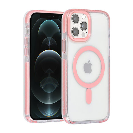 TUNIQ TUNIQ iPhone 12/12 Pro Back cover coque neck cord - magsafe - Rose TUNIQ TUNIQ iPhone 12/12 Pro Back cover coque neck cord - magsafe - Rose