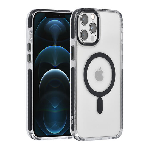 TUNIQ TUNIQ iPhone 12 Pro Max Back-Cover hul - neck cord - magsafe - Schwarz