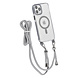 TUNIQ TUNIQ iPhone 12 Pro Max Back cover case - neck cord - magsafe - Grey TUNIQ TUNIQ iPhone 12 Pro Max Back cover case - neck cord - magsafe - Grey