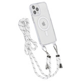 TUNIQ TUNIQ iPhone 12 Pro Max Back cover case - neck cord - magsafe - White TUNIQ TUNIQ iPhone 12 Pro Max Back cover case - neck cord - magsafe - White