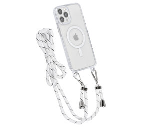 TUNIQ TUNIQ iPhone 12 Pro Max Back cover coque neck cord - magsafe - Blanc TUNIQ TUNIQ iPhone 12 Pro Max Back cover coque neck cord - magsafe - Blanc