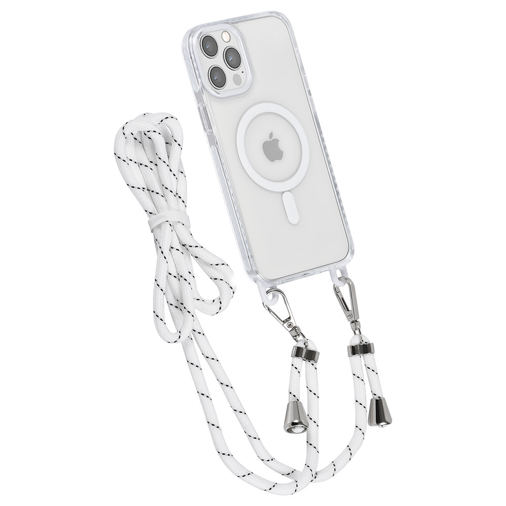 TUNIQ TUNIQ iPhone 12 Pro Max Backcover hoesje neck cord - magsafe - Wit, foto 6 van 6