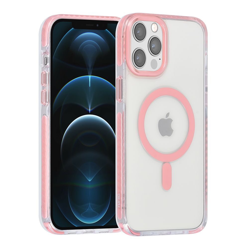 TUNIQ TUNIQ iPhone 12 Pro Max Backcover hoesje neck cord - magsafe - Roze, foto 2 van 6