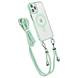 TUNIQ TUNIQ iPhone 12 Pro Max Back cover case - neck cord - magsafe - Green TUNIQ TUNIQ iPhone 12 Pro Max Back cover case - neck cord - magsafe - Green