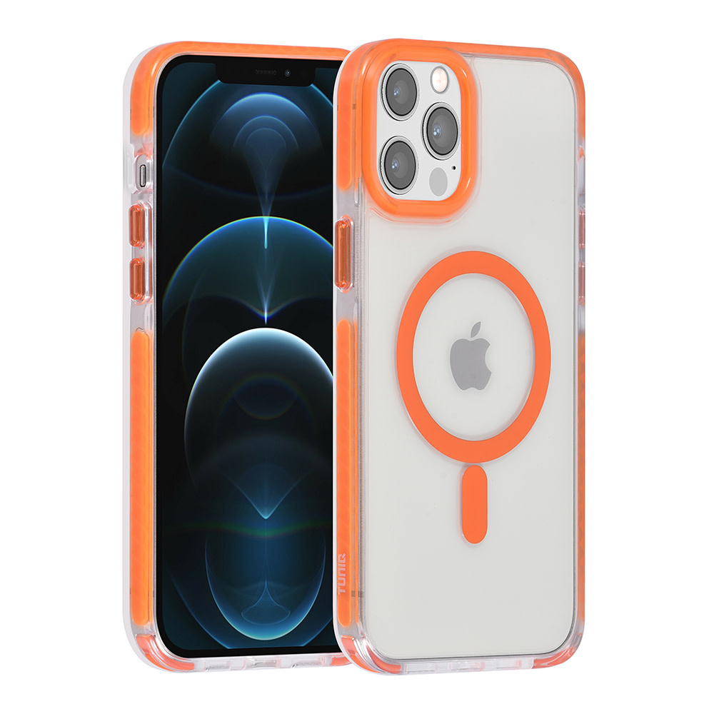 TUNIQ TUNIQ iPhone 12 Pro Max Backcover hoesje neck cord - magsafe - Oranje, foto 2 van 6