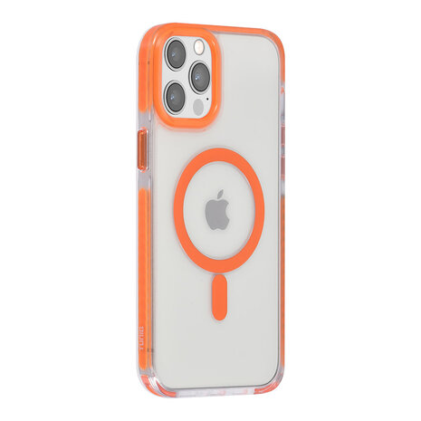 TUNIQ TUNIQ iPhone 12 Pro Max Back-Cover hul - neck cord - magsafe - Orange TUNIQ TUNIQ iPhone 12 Pro Max Back-Cover hul - neck cord - magsafe - Orange