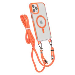 TUNIQ iPhone 12 Pro Max Back cover coque neck cord - magsafe - Orange