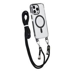 TUNIQ iPhone 13 Pro Back cover case - neck cord - magsafe - Black