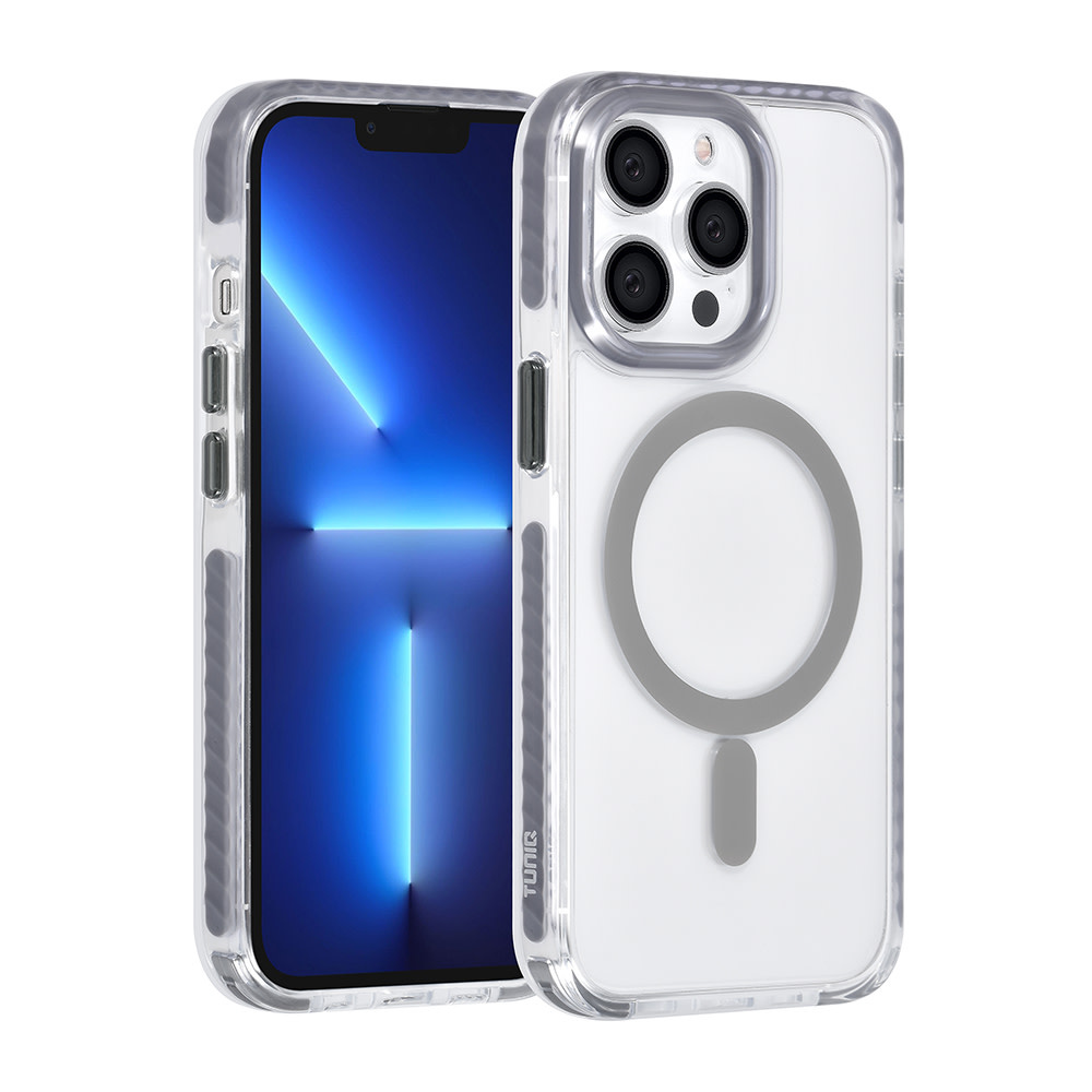 TUNIQ TUNIQ iPhone 13 Pro Backcover hoesje neck cord - magsafe - Grijs, foto 2 van 6