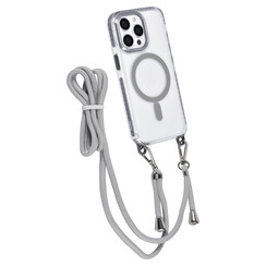 TUNIQ iPhone 13 Pro Back-Cover hul - neck cord - magsafe - Grau