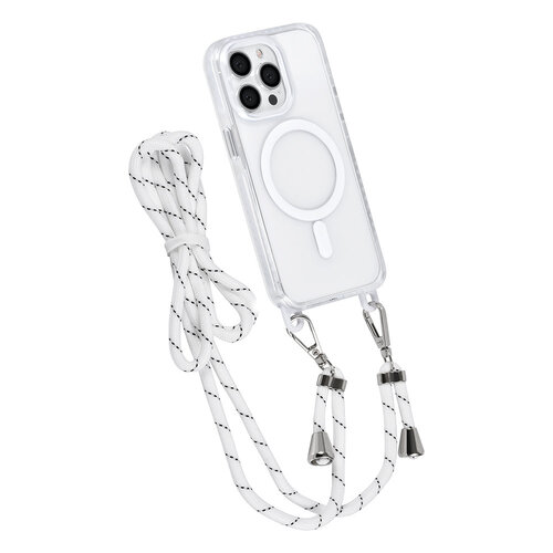 TUNIQ TUNIQ iPhone 13 Pro Back cover coque neck cord - magsafe - Blanc