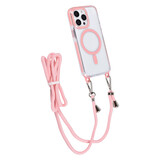 TUNIQ TUNIQ iPhone 13 Pro Back-Cover hul - neck cord - magsafe - Rosa TUNIQ TUNIQ iPhone 13 Pro Back-Cover hul - neck cord - magsafe - Rosa