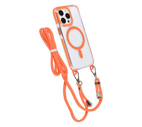 TUNIQ TUNIQ iPhone 13 Pro Back cover case - neck cord - magsafe - Orange TUNIQ TUNIQ iPhone 13 Pro Back cover case - neck cord - magsafe - Orange