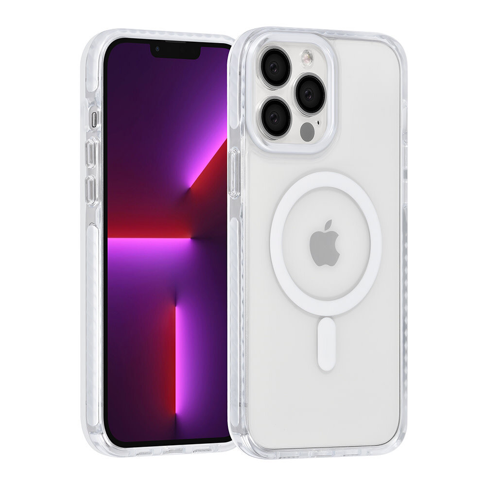 TUNIQ TUNIQ iPhone 13 Pro Max Back cover case - neck cord - magsafe - White TUNIQ TUNIQ iPhone 13 Pro Max Back cover case - neck cord - magsafe - White