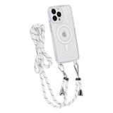 TUNIQ TUNIQ iPhone 13 Pro Max Back-Cover hul - neck cord - magsafe - Weiß TUNIQ TUNIQ iPhone 13 Pro Max Back-Cover hul - neck cord - magsafe - Weiß