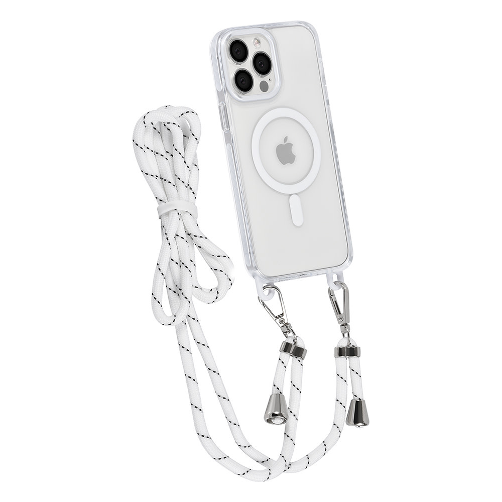 TUNIQ TUNIQ iPhone 13 Pro Max Backcover hoesje neck cord - magsafe - Wit, foto 6 van 6