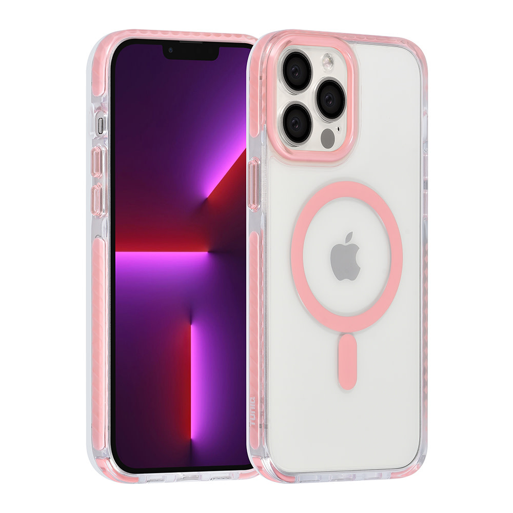 TUNIQ TUNIQ iPhone 13 Pro Max Backcover hoesje neck cord - magsafe - Roze, foto 2 van 6