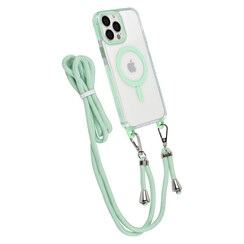 TUNIQ iPhone 13 Pro Max Back cover coque neck cord - magsafe - Vert