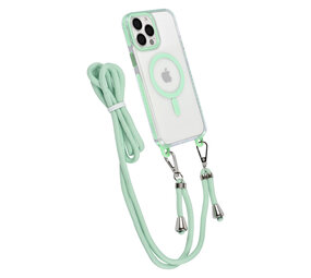 TUNIQ TUNIQ iPhone 13 Pro Max Back cover coque neck cord - magsafe - Vert TUNIQ TUNIQ iPhone 13 Pro Max Back cover coque neck cord - magsafe - Vert