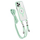 TUNIQ TUNIQ iPhone 13 Pro Max Back cover case - neck cord - magsafe - Green TUNIQ TUNIQ iPhone 13 Pro Max Back cover case - neck cord - magsafe - Green