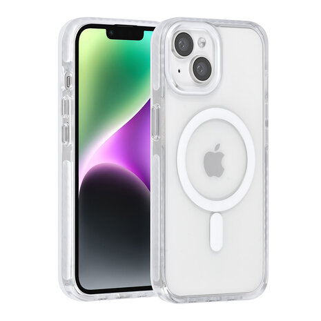 TUNIQ TUNIQ iPhone 14 Back cover coque neck cord - magsafe - Blanc TUNIQ TUNIQ iPhone 14 Back cover coque neck cord - magsafe - Blanc