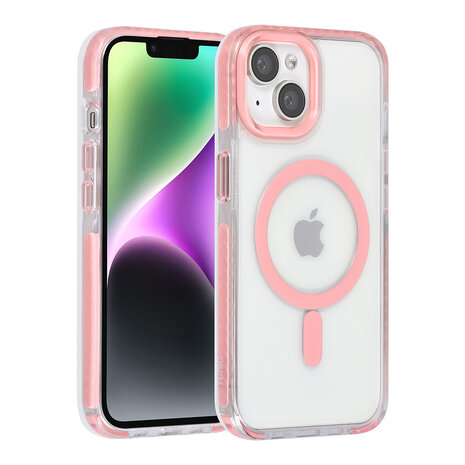 TUNIQ TUNIQ iPhone 14 Back cover case - neck cord - magsafe - Pink TUNIQ TUNIQ iPhone 14 Back cover case - neck cord - magsafe - Pink