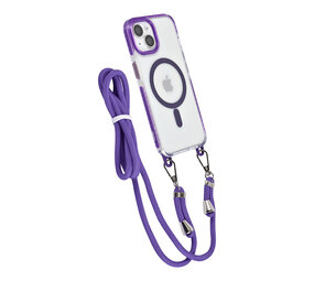 TUNIQ TUNIQ iPhone 14 Back cover case - neck cord - magsafe - Purple TUNIQ TUNIQ iPhone 14 Back cover case - neck cord - magsafe - Purple