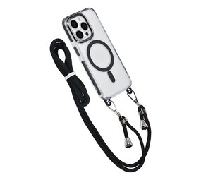 TUNIQ TUNIQ iPhone 14 Pro Backcover hoesje neck cord - magsafe - Zwart TUNIQ TUNIQ iPhone 14 Pro Backcover hoesje neck cord - magsafe - Zwart