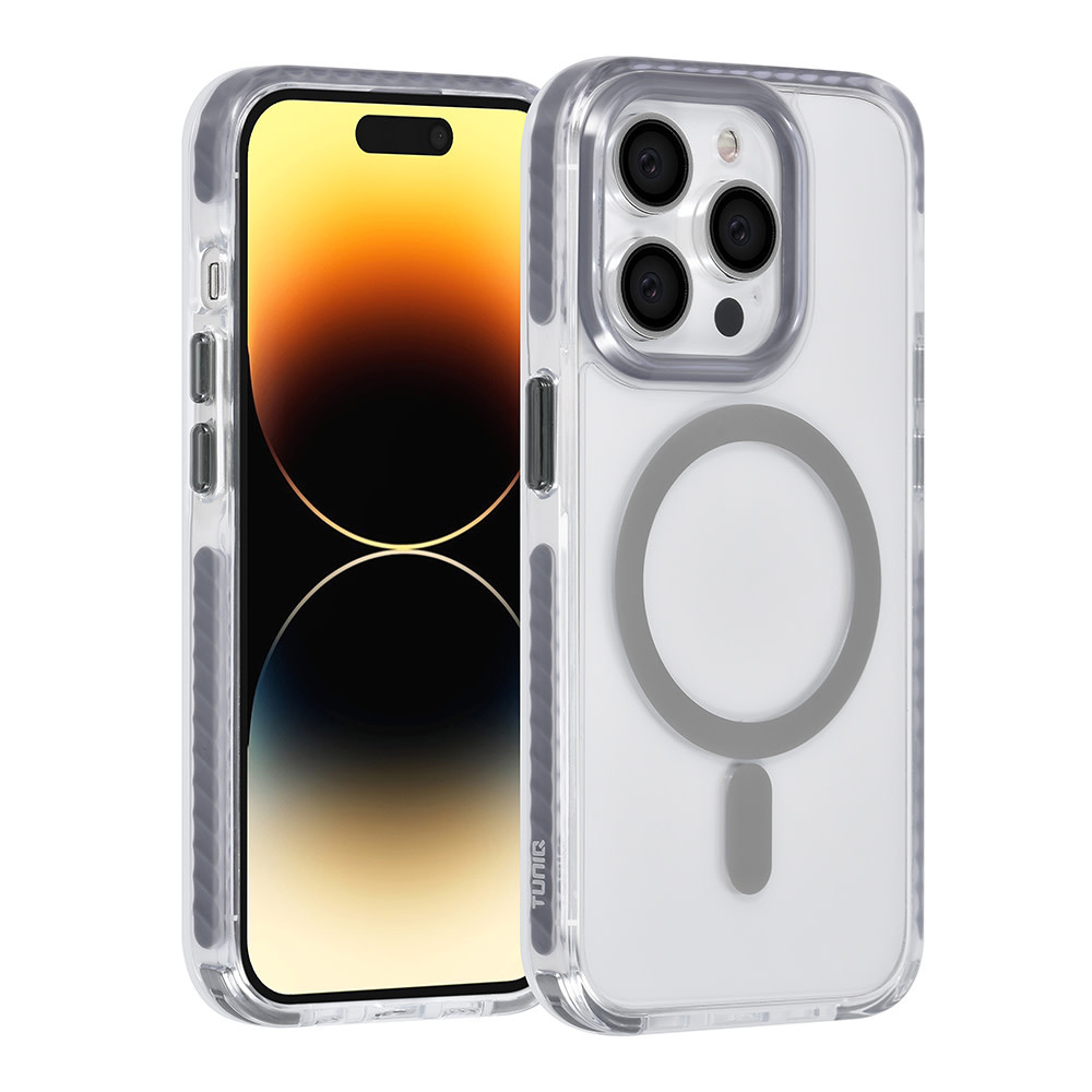 TUNIQ TUNIQ iPhone 14 Pro Backcover hoesje neck cord - magsafe - Grijs, foto 2 van 6