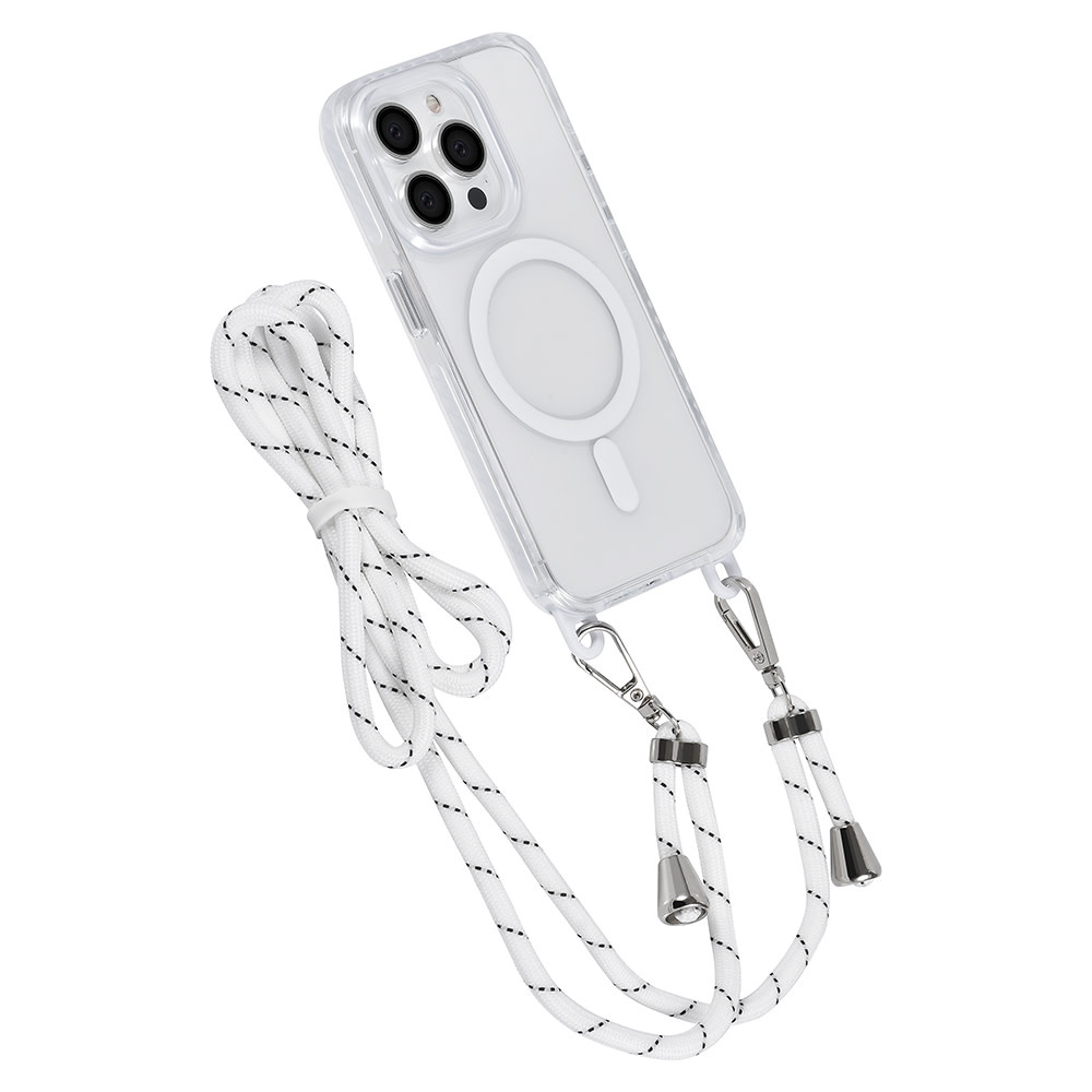 TUNIQ TUNIQ iPhone 14 Pro Backcover hoesje neck cord - magsafe - Wit, foto 6 van 6