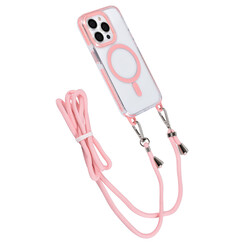 TUNIQ iPhone 14 Pro Back cover case - neck cord - magsafe - Pink