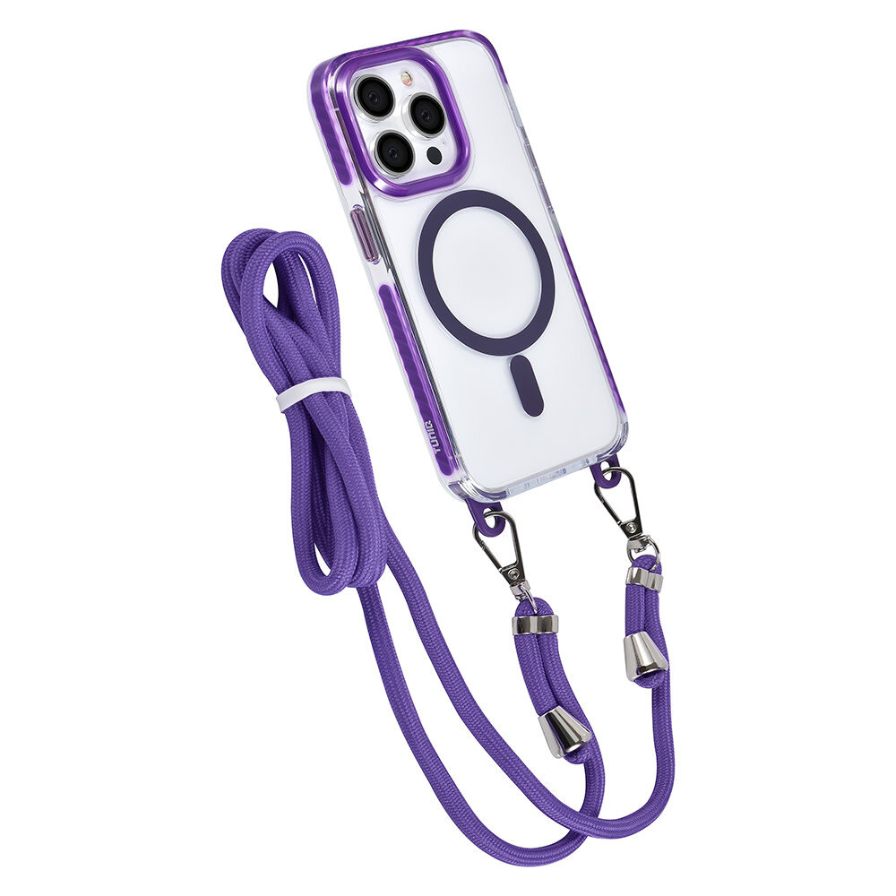 TUNIQ TUNIQ iPhone 14 Pro Back cover coque neck cord - magsafe - Violet TUNIQ TUNIQ iPhone 14 Pro Back cover coque neck cord - magsafe - Violet