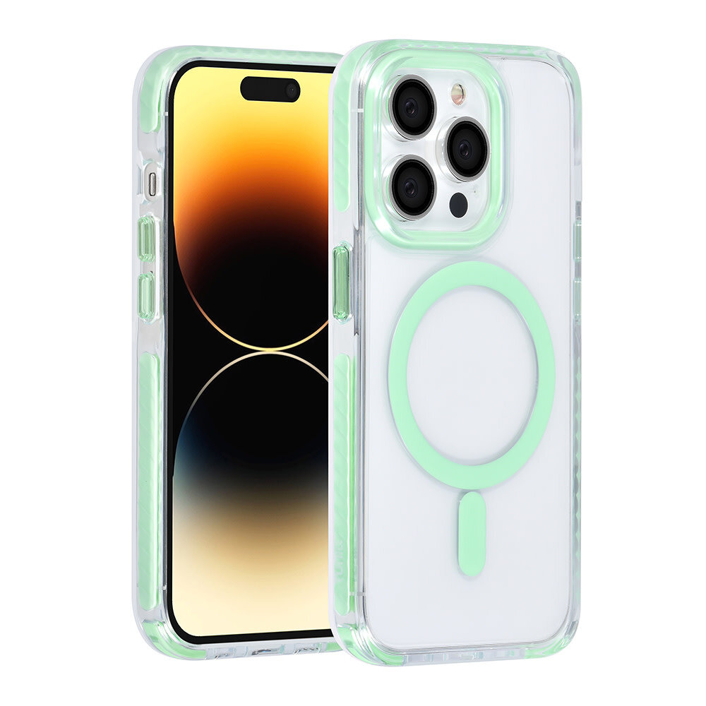 TUNIQ TUNIQ iPhone 14 Pro Back cover coque neck cord - magsafe - Vert TUNIQ TUNIQ iPhone 14 Pro Back cover coque neck cord - magsafe - Vert