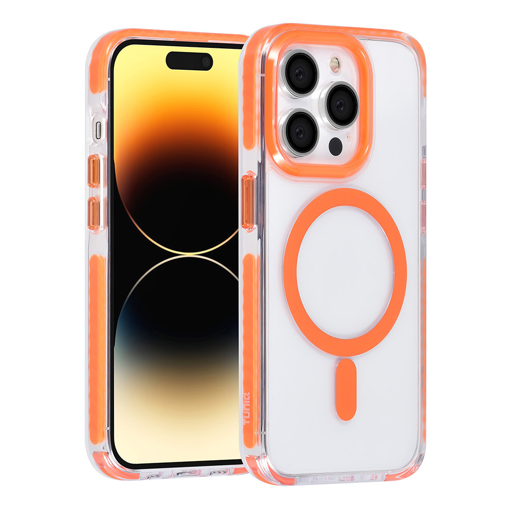 TUNIQ TUNIQ iPhone 14 Pro Backcover hoesje neck cord - magsafe - Oranje, foto 2 van 6