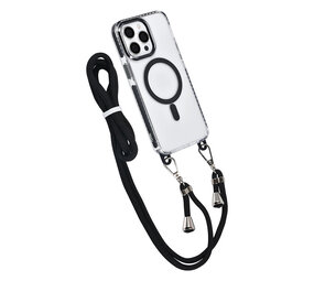 TUNIQ TUNIQ iPhone 14 Pro Max Back cover case - neck cord - magsafe - Black TUNIQ TUNIQ iPhone 14 Pro Max Back cover case - neck cord - magsafe - Black