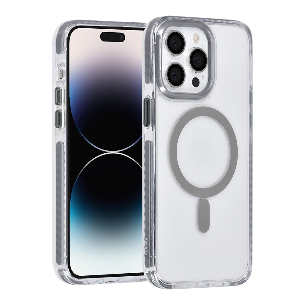 TUNIQ TUNIQ iPhone 14 Pro Max Back cover case - neck cord - magsafe - Grey TUNIQ TUNIQ iPhone 14 Pro Max Back cover case - neck cord - magsafe - Grey