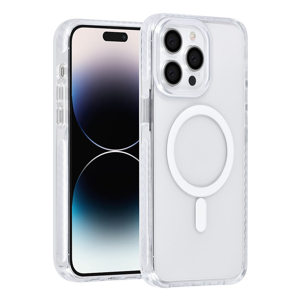 TUNIQ TUNIQ iPhone 14 Pro Max Back cover case - neck cord - magsafe - White TUNIQ TUNIQ iPhone 14 Pro Max Back cover case - neck cord - magsafe - White