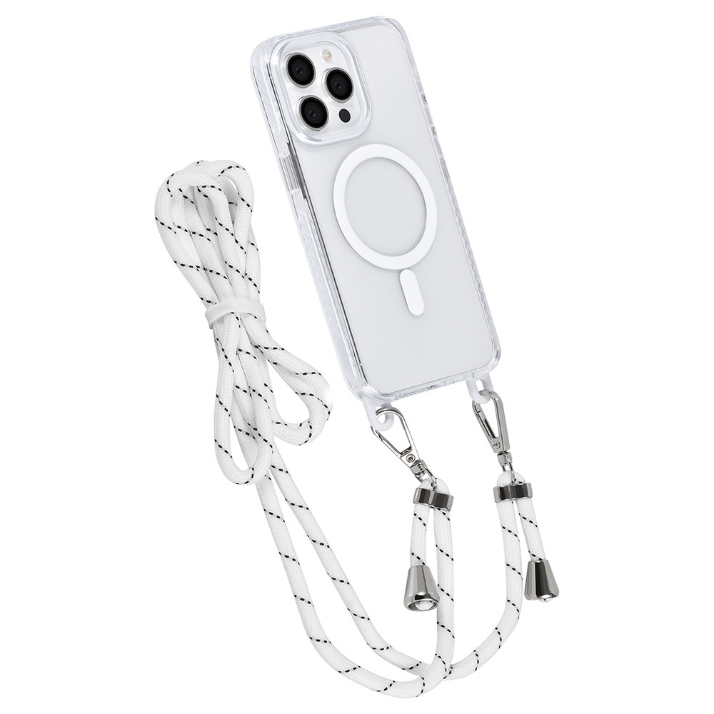 TUNIQ TUNIQ iPhone 14 Pro Max Backcover hoesje neck cord - magsafe - Wit, foto 6 van 6