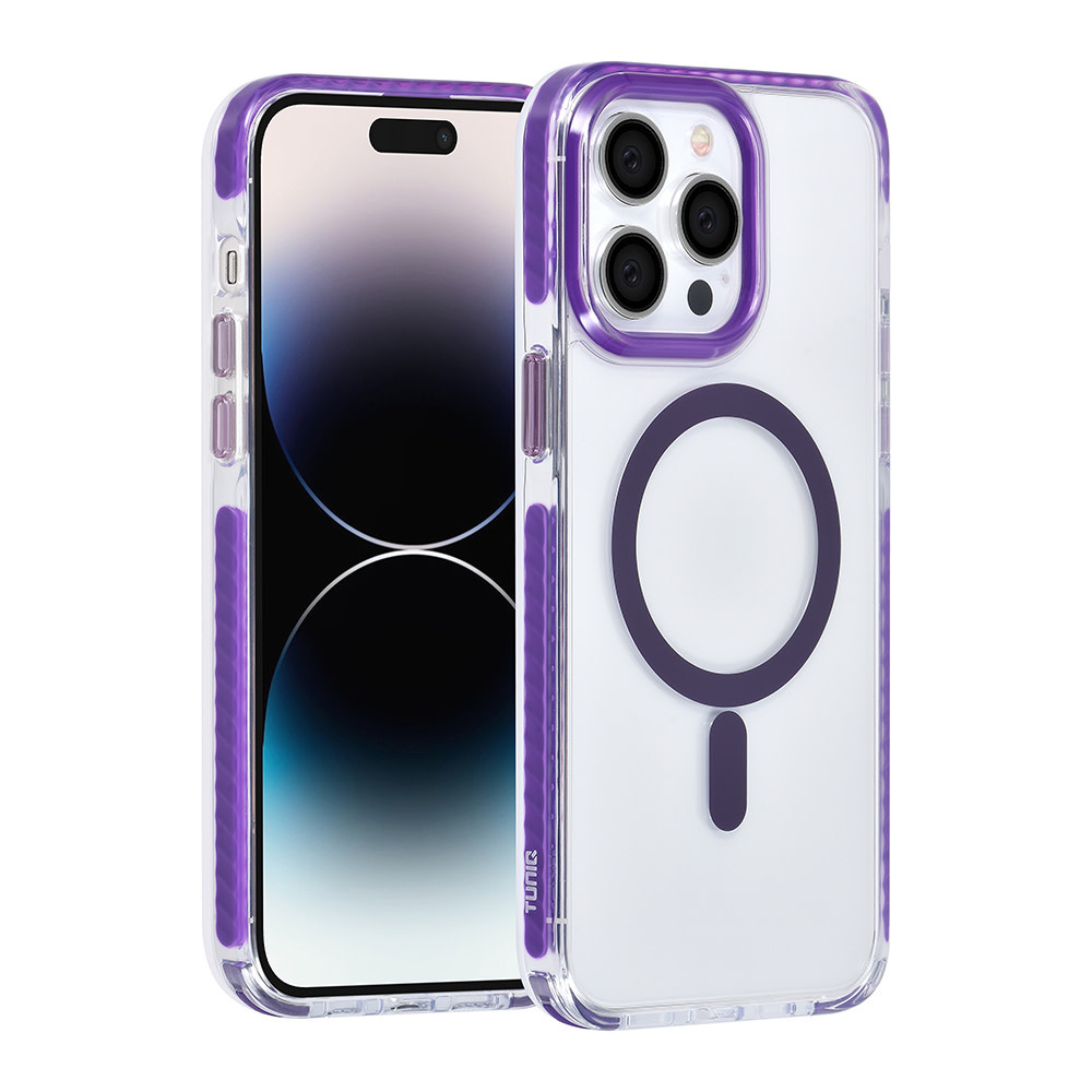 TUNIQ TUNIQ iPhone 14 Pro Max Backcover hoesje neck cord - magsafe - Paars, foto 2 van 6