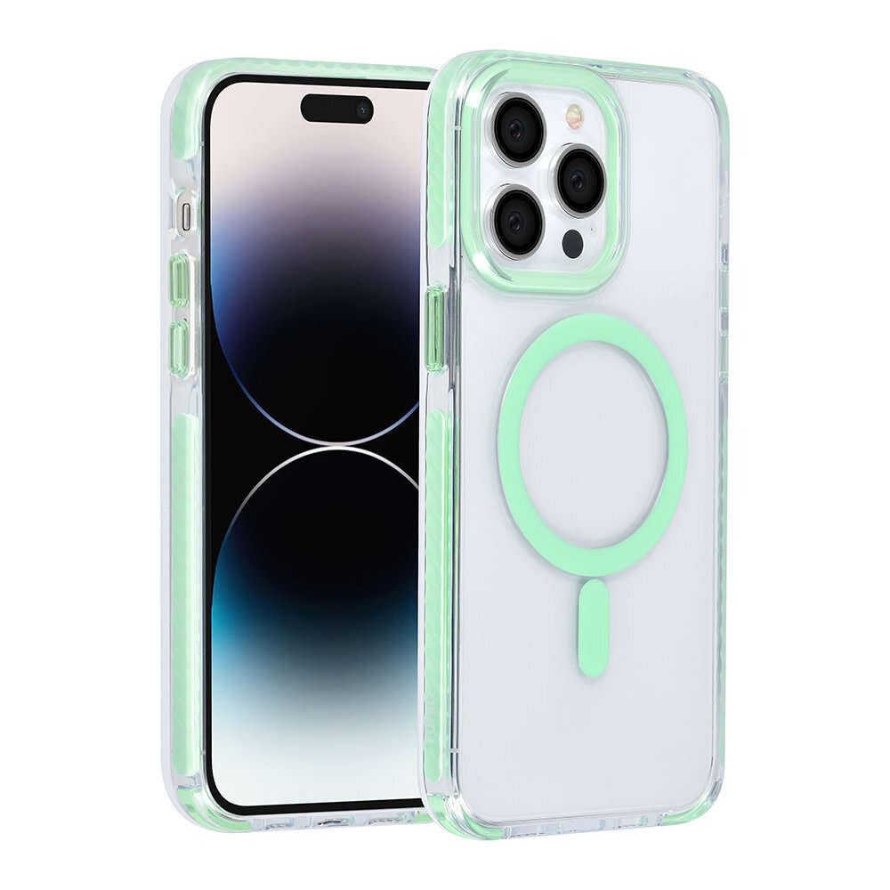 TUNIQ TUNIQ iPhone 14 Pro Max Backcover hoesje neck cord - magsafe - Groen TUNIQ TUNIQ iPhone 14 Pro Max Backcover hoesje neck cord - magsafe - Groen