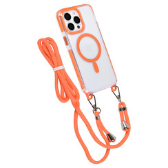 TUNIQ iPhone 14 Pro Max Back cover coque neck cord - magsafe - Orange