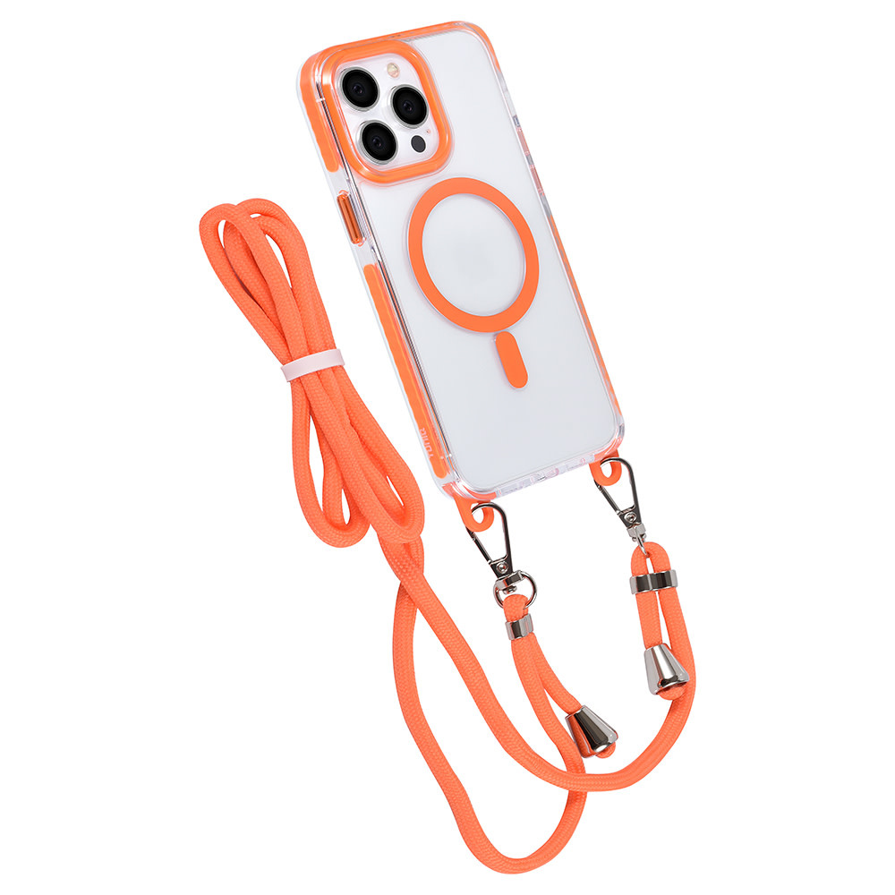 TUNIQ TUNIQ iPhone 14 Pro Max Backcover hoesje neck cord - magsafe - Oranje, foto 6 van 6