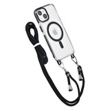 TUNIQ TUNIQ iPhone 15 Backcover hoesje neck cord - magsafe - Zwart TUNIQ TUNIQ iPhone 15 Backcover hoesje neck cord - magsafe - Zwart