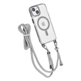 TUNIQ TUNIQ iPhone 15 Back cover coque neck cord - magsafe - Gris TUNIQ TUNIQ iPhone 15 Back cover coque neck cord - magsafe - Gris