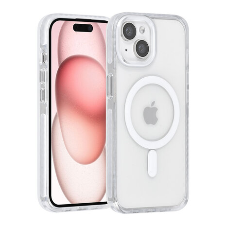 TUNIQ TUNIQ iPhone 15 Backcover hoesje neck cord - magsafe - Wit TUNIQ TUNIQ iPhone 15 Backcover hoesje neck cord - magsafe - Wit