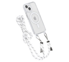 TUNIQ TUNIQ iPhone 15 Back cover coque neck cord - magsafe - Blanc TUNIQ TUNIQ iPhone 15 Back cover coque neck cord - magsafe - Blanc