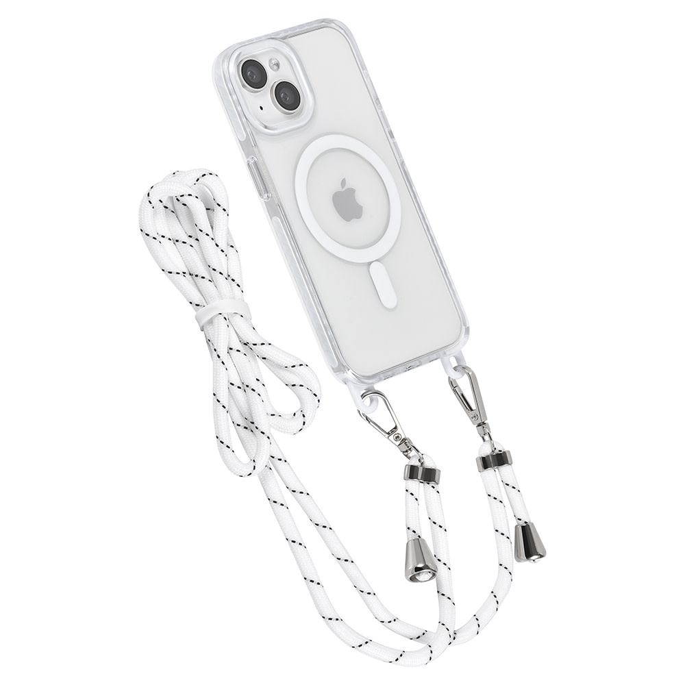 TUNIQ TUNIQ iPhone 15 Backcover hoesje neck cord - magsafe - Wit, foto 6 van 6